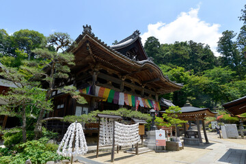 Fototapeta premium 岡寺 本堂 奈良県明日香村