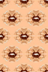 Vector seamless floral damask pattern. Rich ornament, old Damascus style. 