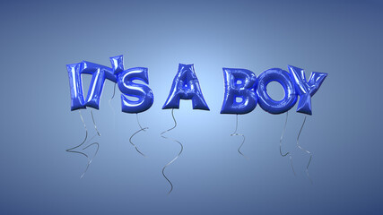 Gender party birthday helium balloon letters transparent layer