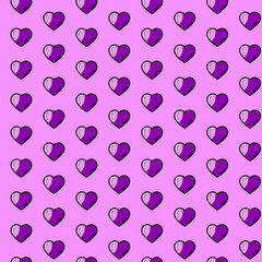 Vector pattern simple line heart 