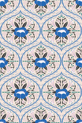 Vector seamless floral damask pattern. Rich ornament, old Damascus style. 
