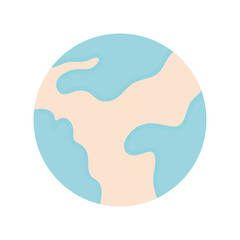planet earth on a white background