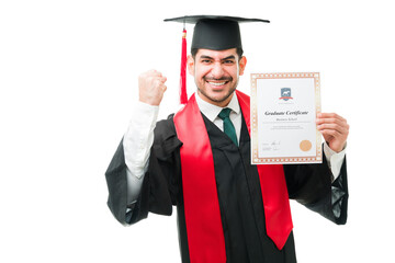 Young man achieved to graduate as top of the class