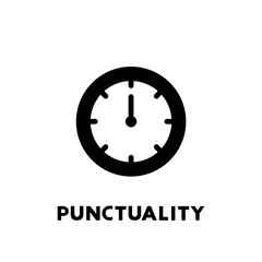 Punctuality clock symbol