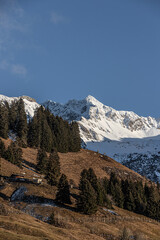 Fototapeta premium Blick zum Gundkopf und Nebelhorn