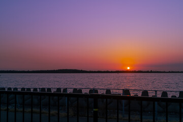 Obraz premium sunset over the sea