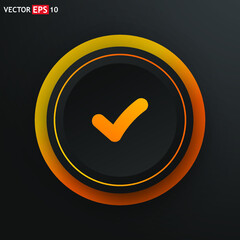 check mark icon and button