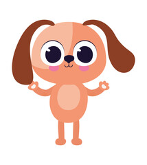 cute doggy over a white background