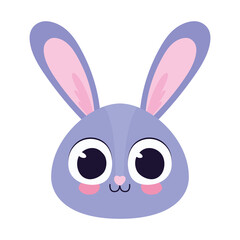 cute bonny in a white background