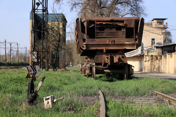 old rusty freight wagon