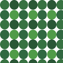 Retro pattern green seamless background with circles . 1960 . 