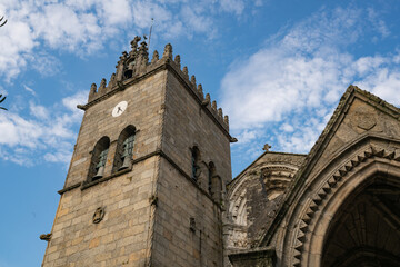 Fototapeta na wymiar Nossa Senhora da Oliveira church tower in Guimaraes, Portugal
