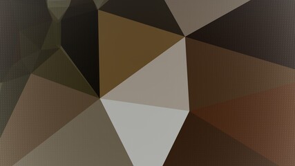 3d Triangle Abstract Minimal Background In Forest Brown and Green Color