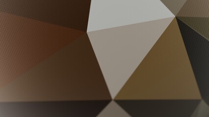 3d Triangle Abstract Minimal Background In Forest Brown and Green Color