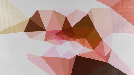 3d Triangle Abstract Minimal Background in Textured Beige and Brown&ndash;Red Color Transition