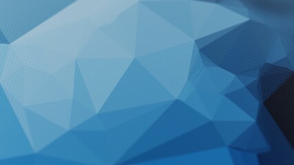 3d Triangle Abstract Minimal Background with Polygons and Blue–Grey Color Tone