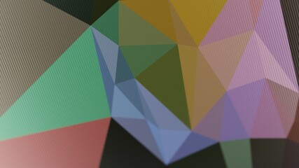 3d Triangle Abstract Minimal Background in Triadic Color Combination