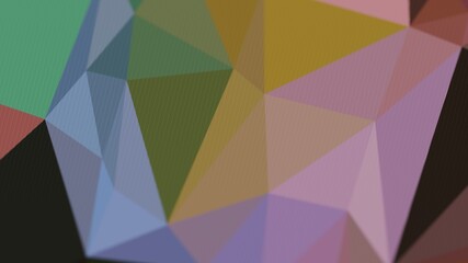 3d Triangle Abstract Minimal Background in Triadic Color Combination