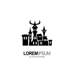 Obraz premium halloween logo, house of horror design