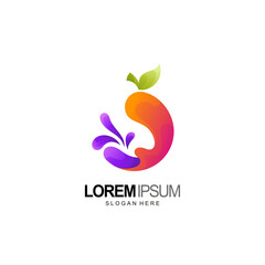 fruit and juice logo, fresh drink design template