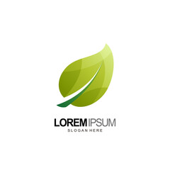 leaf logo template and nature design