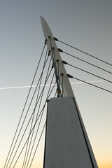 Fototapeta premium suspension bridge over sky