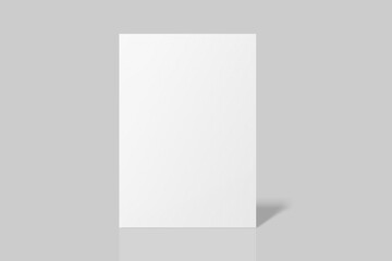Realistic blank A3 flyer brochure for mockup. Paper or poster illustration. 3D Render.