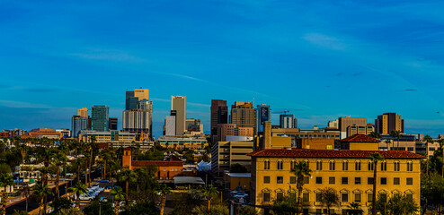 Obraz premium Various skyline views in downtown Phoenix Arizona