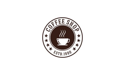 Coffee logo - vector illustration, emblem set design on white background