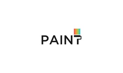 Logo paint that is simple and easy to understand with the letter T writing tool