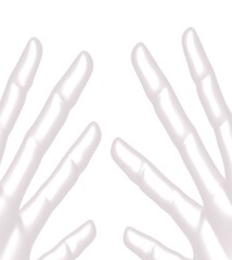 目の前に広げた指