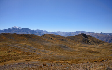 Stunning scenery on part of the original Inca Trail to the ruins of Huchuy Qosqo, Sacred Valley, Peru