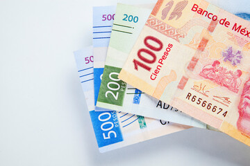 mexican peso bank notes background