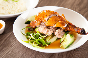 roast duck rice, popular of hawker food