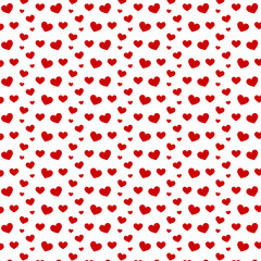 Scattered Hearts Background Pattern for Valentine's Day Small Red Love Heart Texture