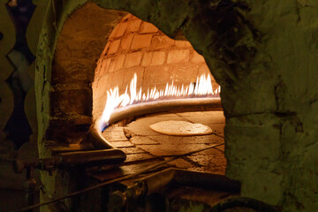 State of Qatar, Doha. Traditional bread baking.