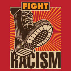 Fight Racism Propaganda Poster Style