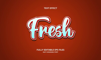 fresh style editable text effect	
