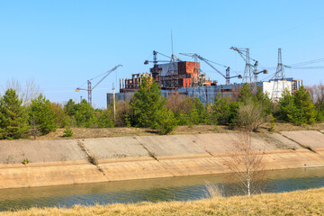 Ukraine, Pripyat, Chernobyl. The unfinished reactors 5 and 6.