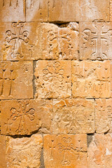 Stone carving at Noravank Monastery, Vayots Dzor Province, Armenia