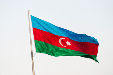 Fototapeta na wymiar National flag, Baku, Azerbaijan