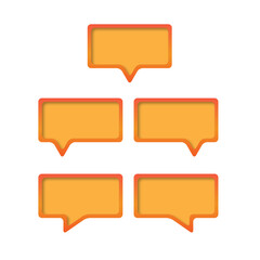 message  ilustration design. chat box icon. ready use vector.