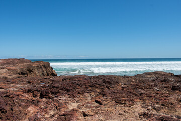 Fototapeta na wymiar rocky coast of island