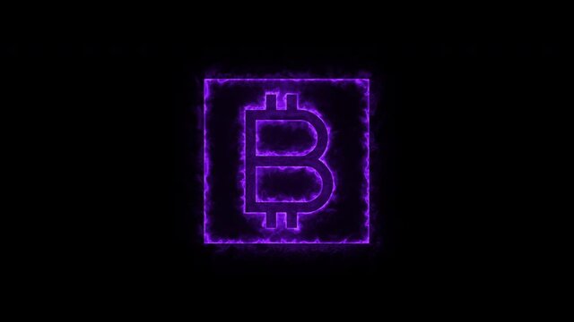 Golden Bitcoin, Cryptocurrency. Bitcoin symbol on black background. Royalty high-quality free stock video footage of bitcoin Cryptocurrency, digital Bit Coin. BTC Currency Technology Business