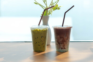 ice green tea and chocolate