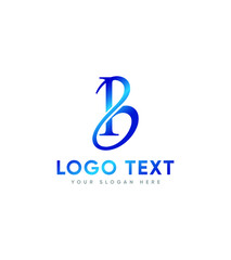 B logo template, Vector logo for business and company identity 