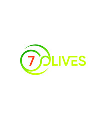 7 Olives logo template, Vector logo for business and company identity 