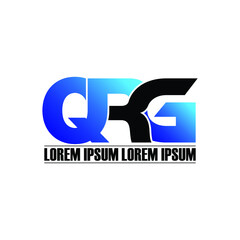QRG letter monogram logo design vector