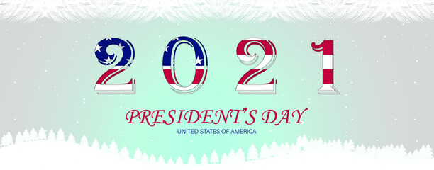 Fototapeta na wymiar Happy President's day vector illustration.