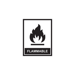 flammable packaging icon symbol sign vector